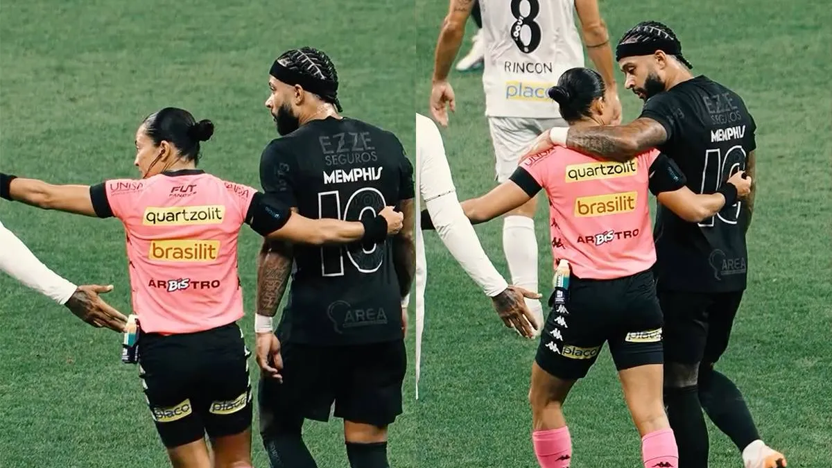 thumb vk memphis depay en vrouwelijke arbiter stelen de show met opvallend moment