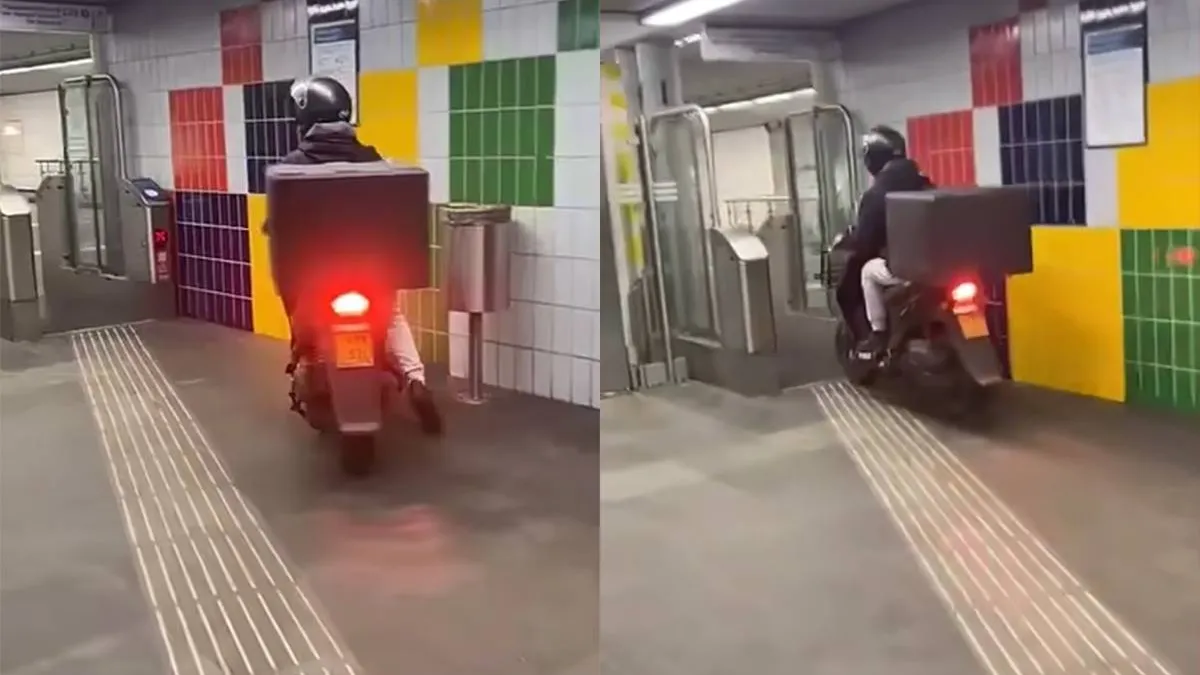 thumb vk bezorger in rotterdam moet op tijd zijn en neemt een sluiproute