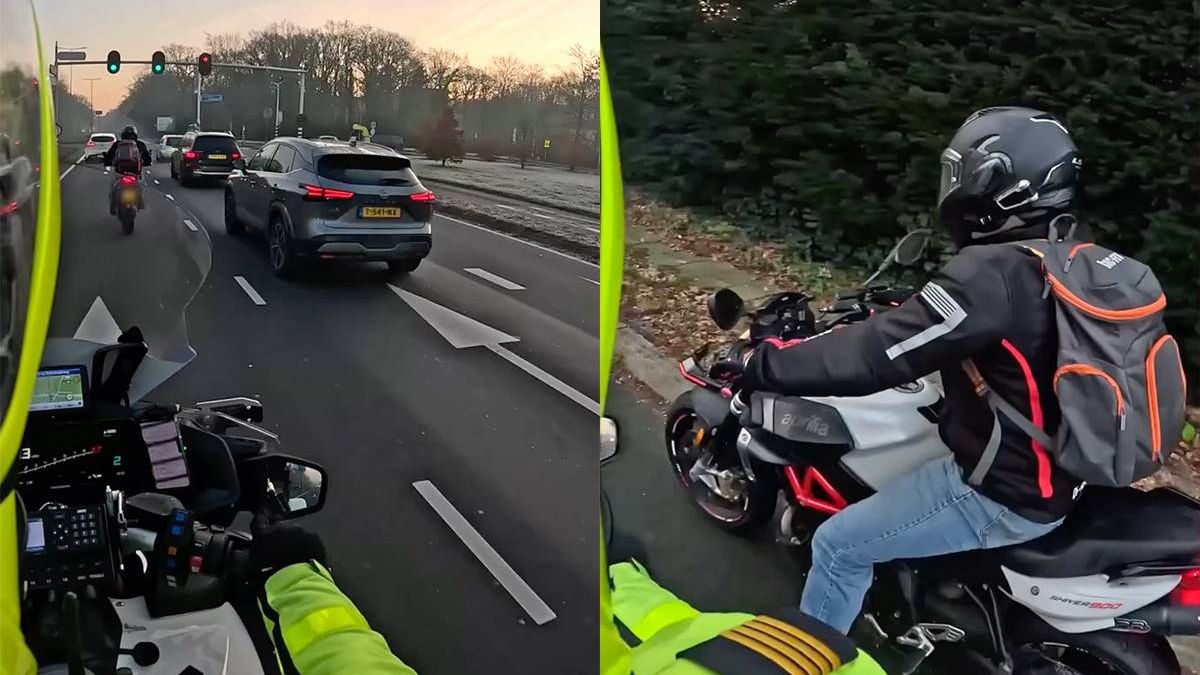 Motorrijder vraagt om aandacht en krijgt die ook van motoragent