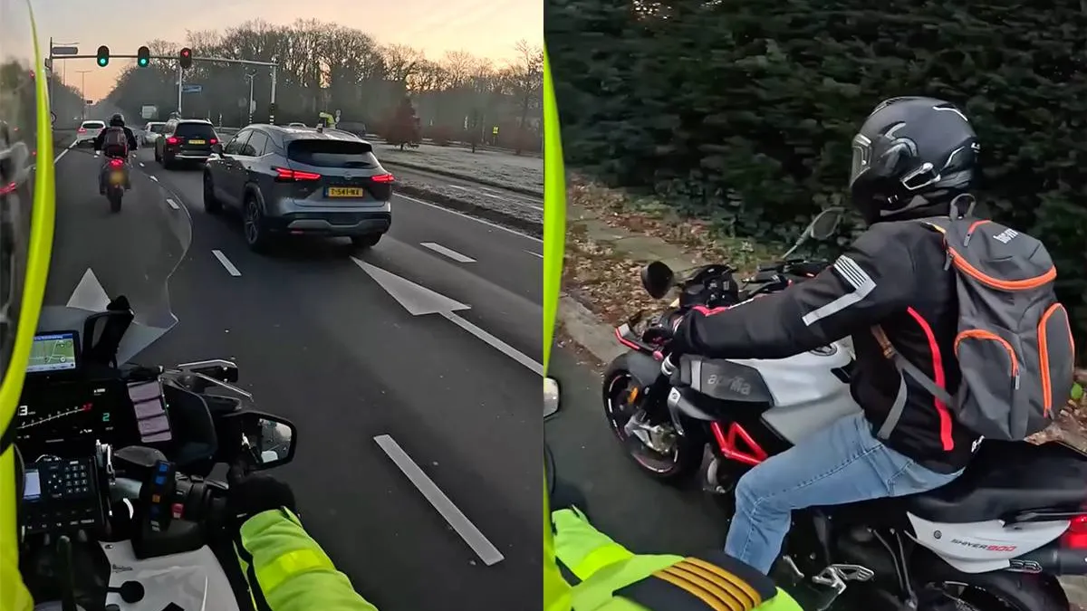 thumb vk motorrijder vraagt om aandacht en krijgt die ook van motoragent