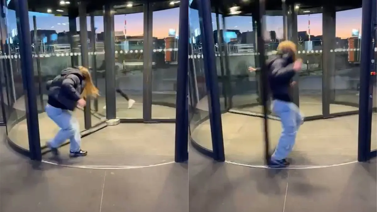 thumb vk spelen tijdens teamuitje met een draaideur voet gebroken op minimaal 36 plaatsen