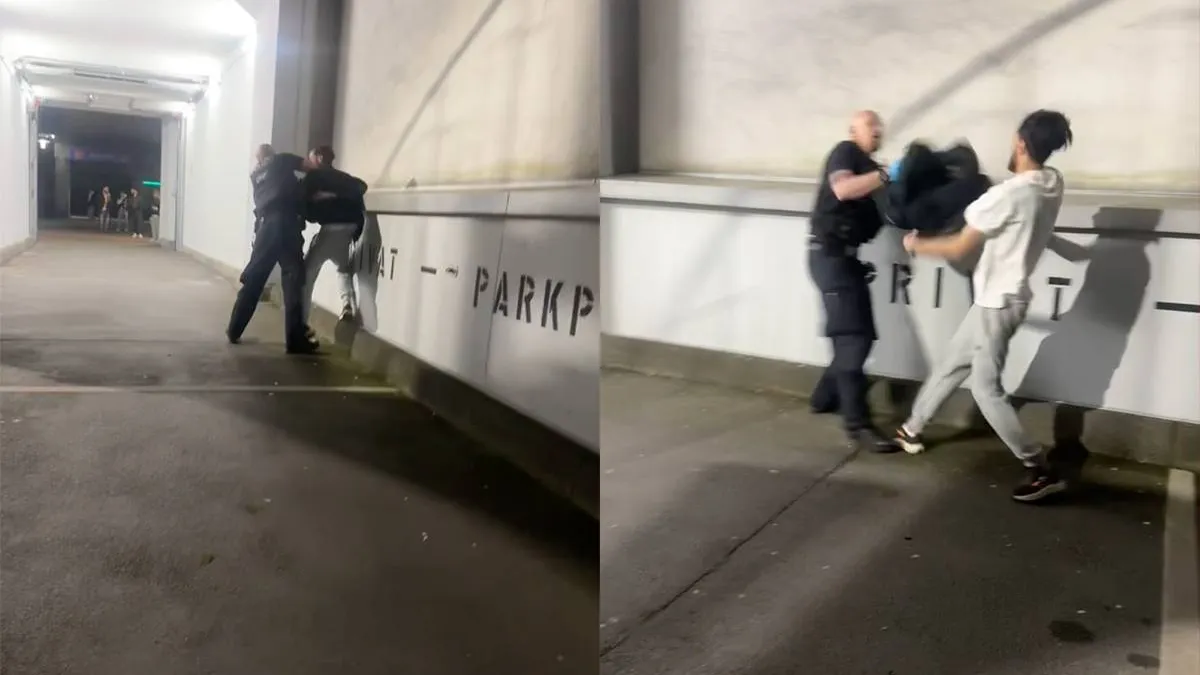 thumb vk agent in duitse stad bielefeld heeft moeite om iemand aan te houden