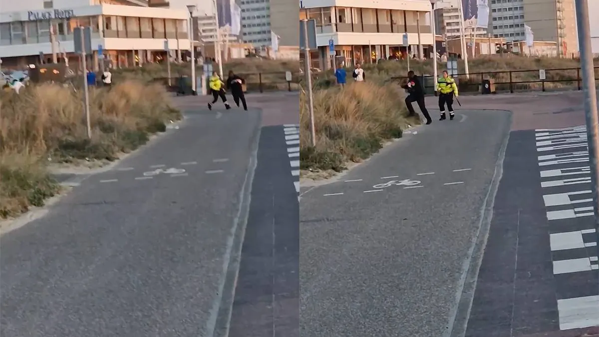 thumb vk herres tijdens dagje in zandvoort politie lukt het om iemand te taseren