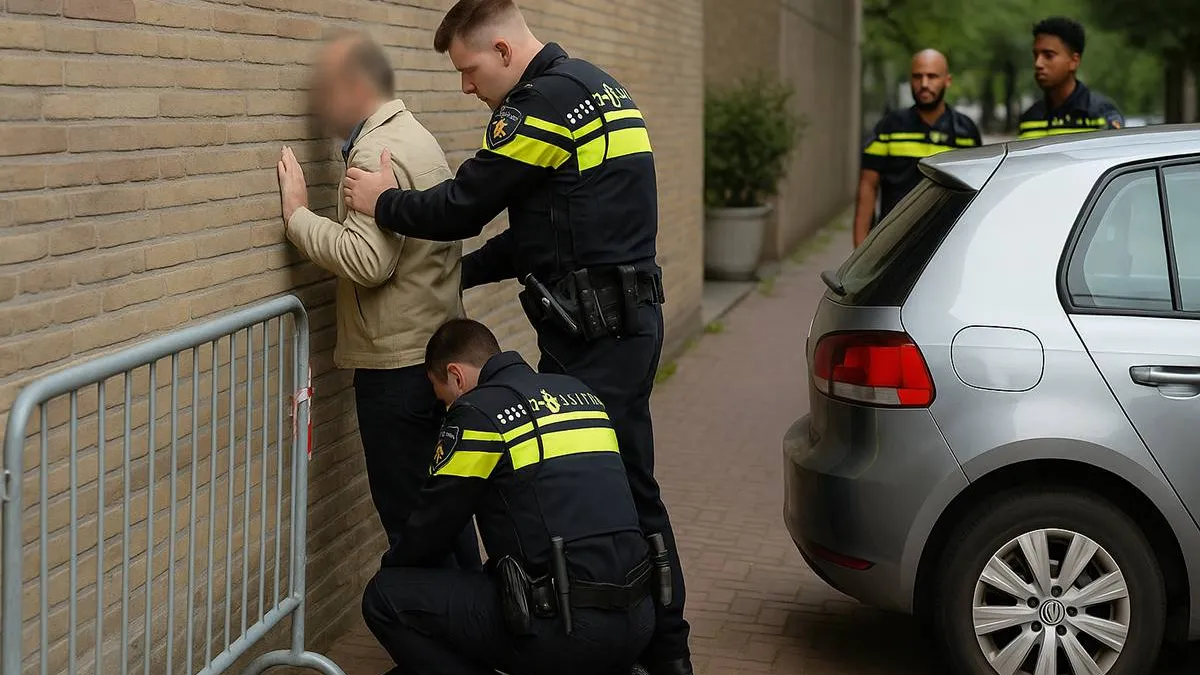 thumb vk hij was net vrij jatte een auto van de politie en eindigde met gestolen auto tegen gevel