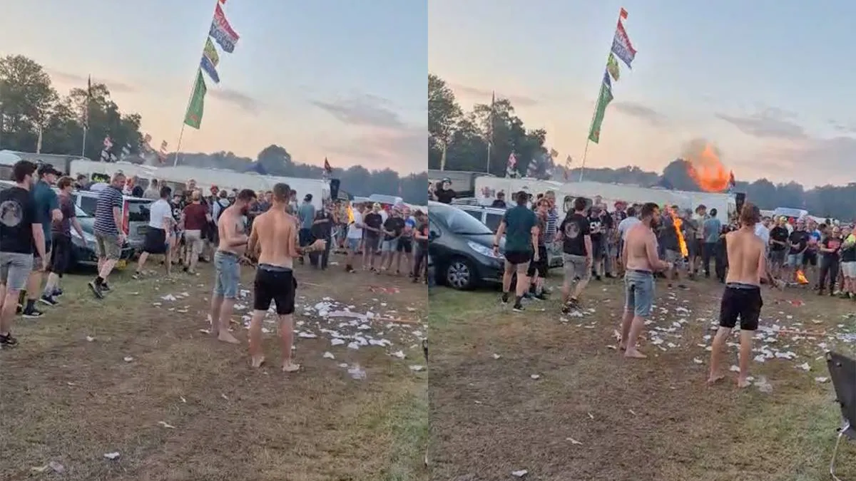 thumb vk amateur vuurspuwer zet zichzelf in vuur en vlam op tt camping de haar