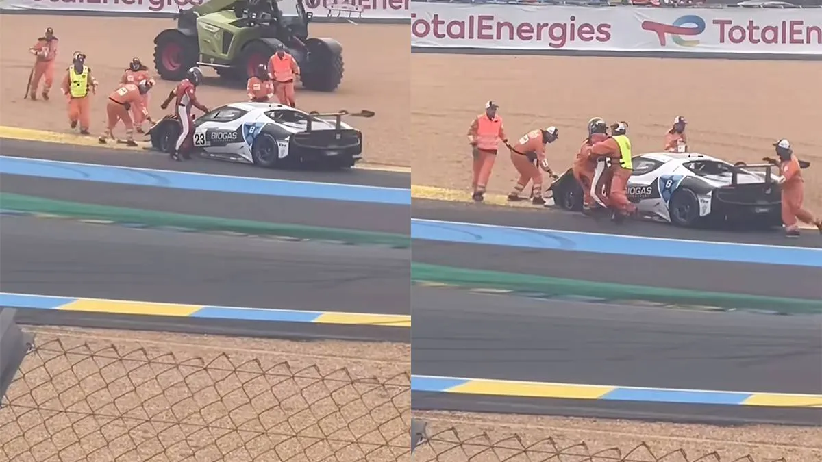 thumb vk ferrari coureur gino forgione is een beetje boos