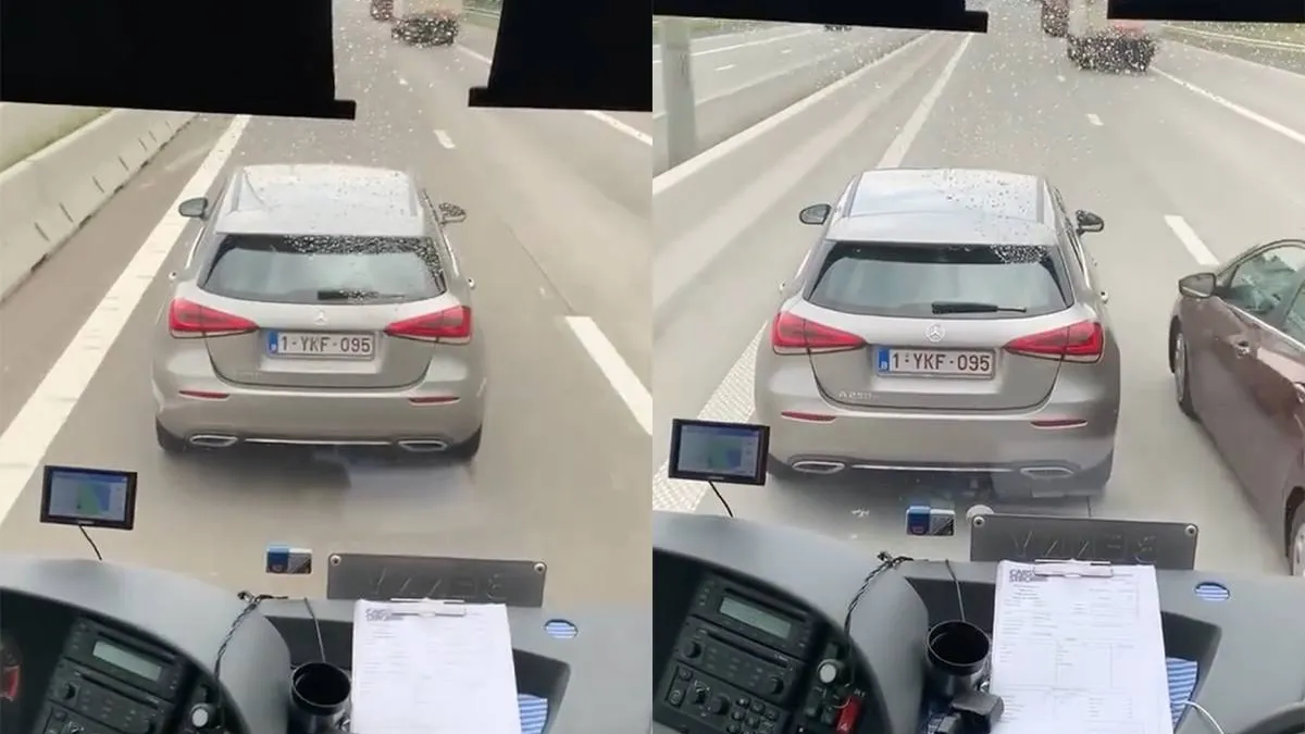 thumb vk totaalidioot wil linksplakker duidelijk maken dat hij het verkeer ophoudt