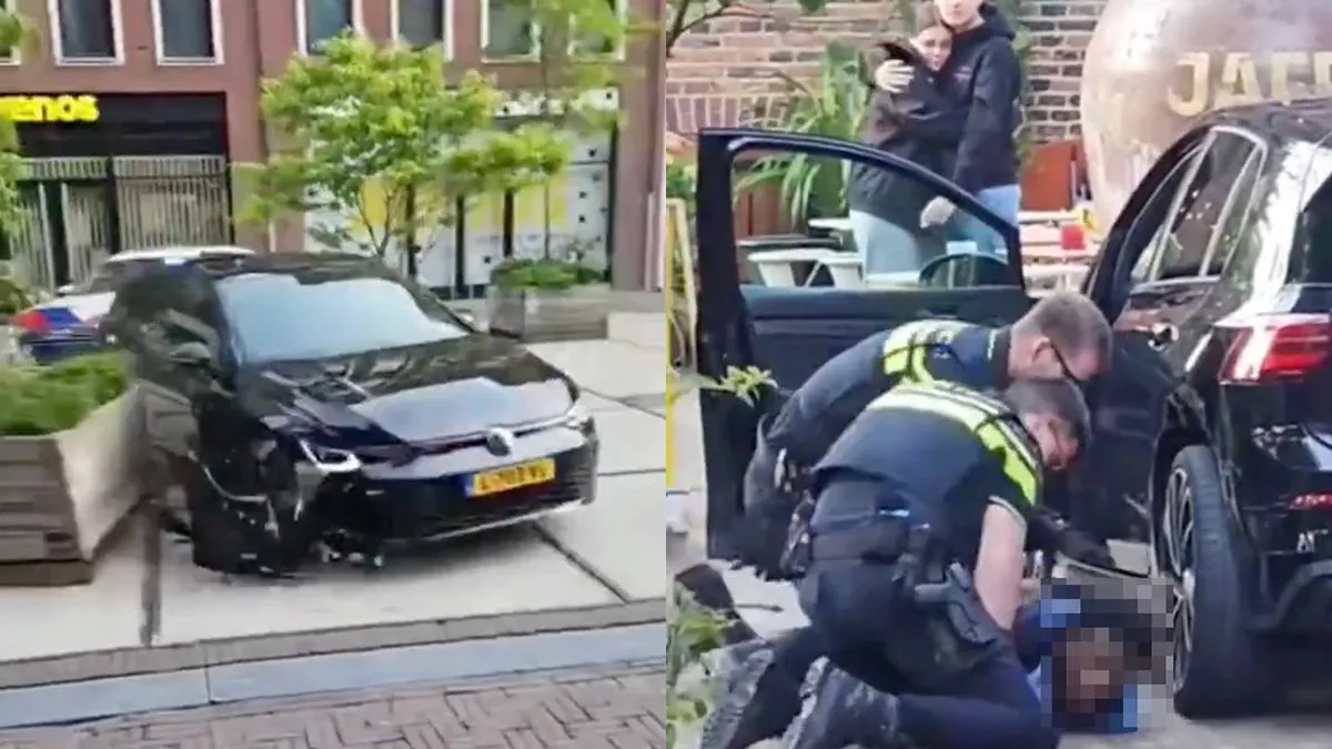 thumb vk wilde achtervolging eindigt midden in zwolle golf gti rijdt zich klem bestuurder direct aangehouden