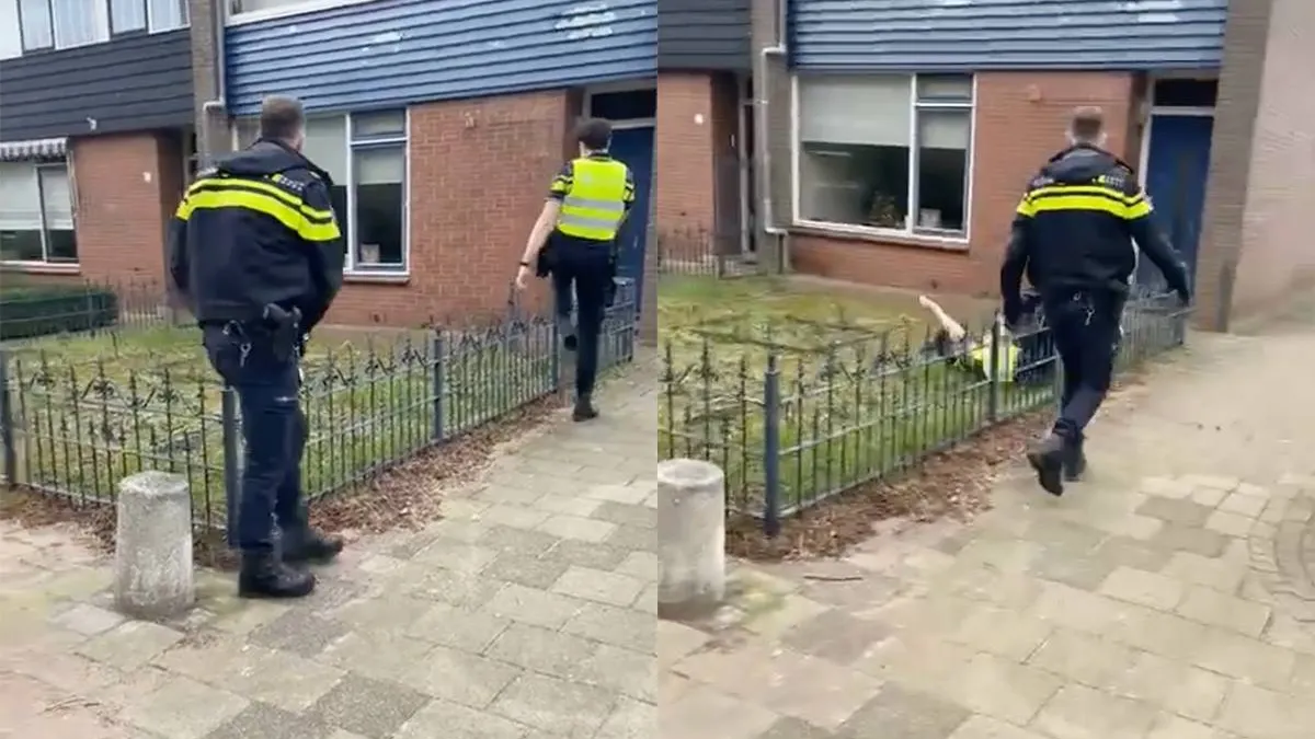 thumb vk zelfs een laag hekje blijkt nog een uitdaging voor een agent in almelo
