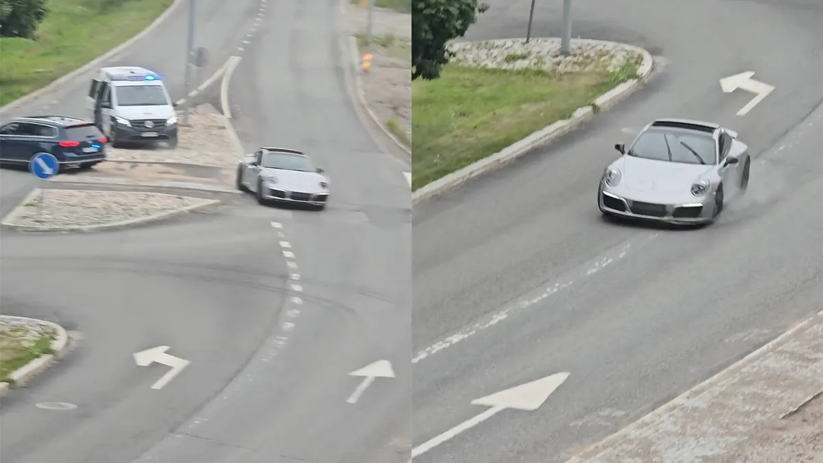 thumb vk porsche gaat op topsnelheid maar wel gevolgd door de politie in helsinki