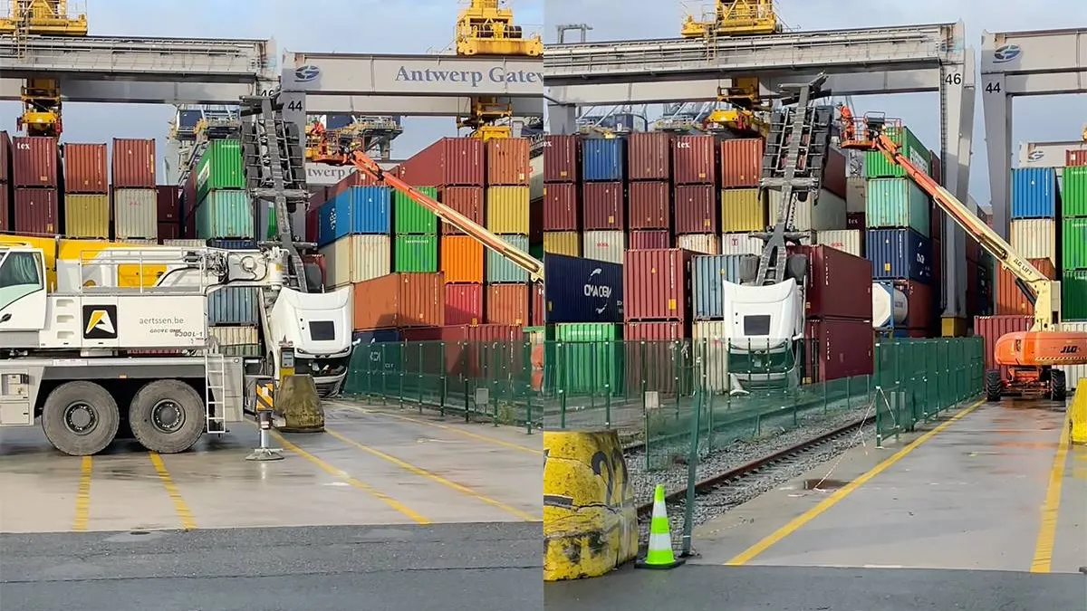 thumb_vk_Ongeluk_in_de_haven_van_Antwerpen_vrachtwagen_bungelt_in_de_lucht