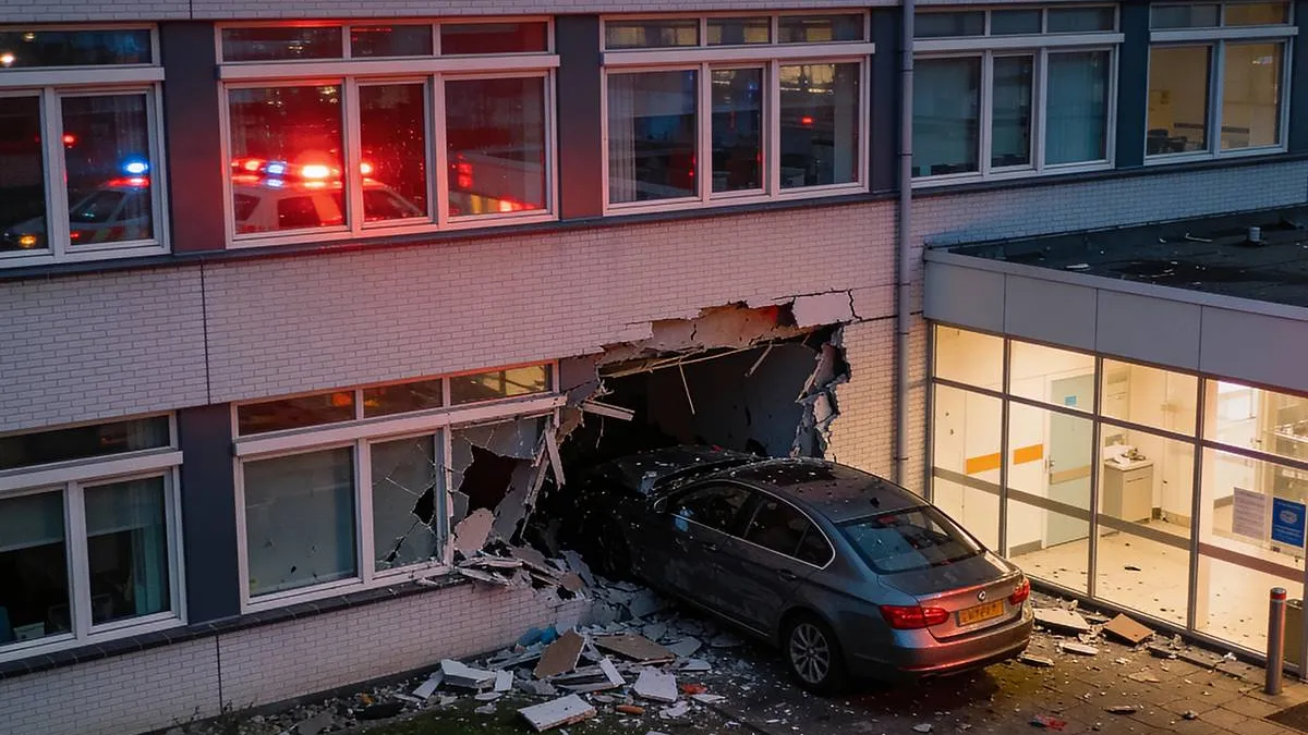 thumb_vk_Auto_rijdt_ziekenhuis_in_Heerlen_binnen_bestuurder_zwaargewond_SEH_tijdelijk_dicht