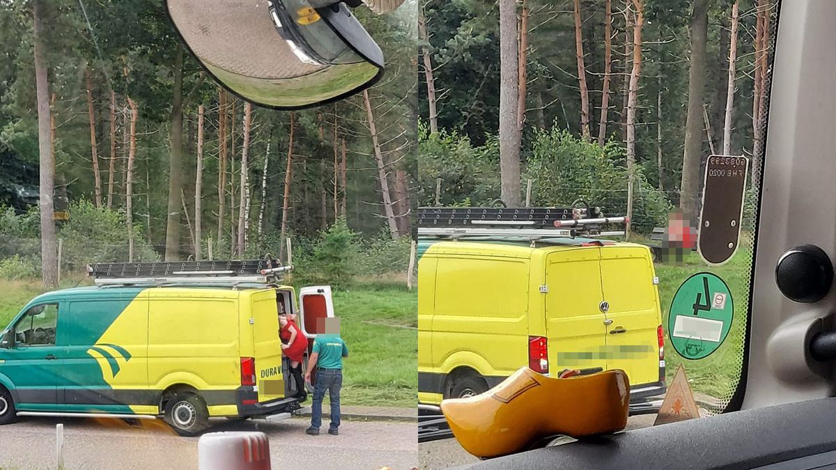 Vrouw moet even bijkomen van "rondleiding" in busje