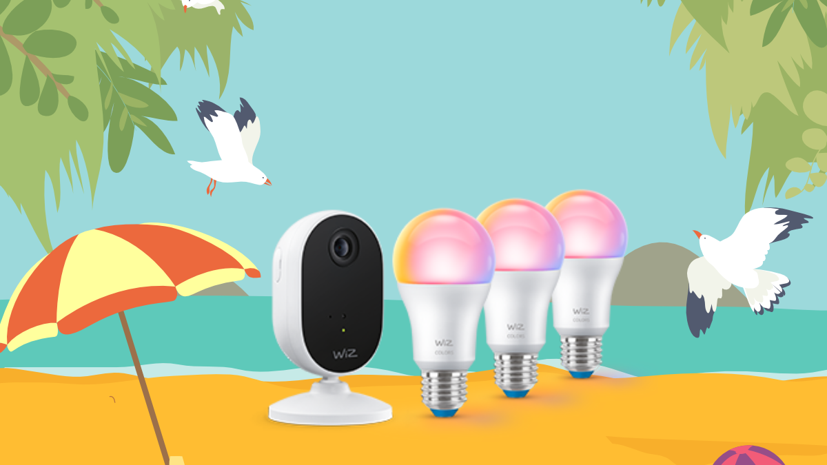 AW Summervibes Day 14, win the WiZ starter kit with 3 smart WiZ lamps and a camera