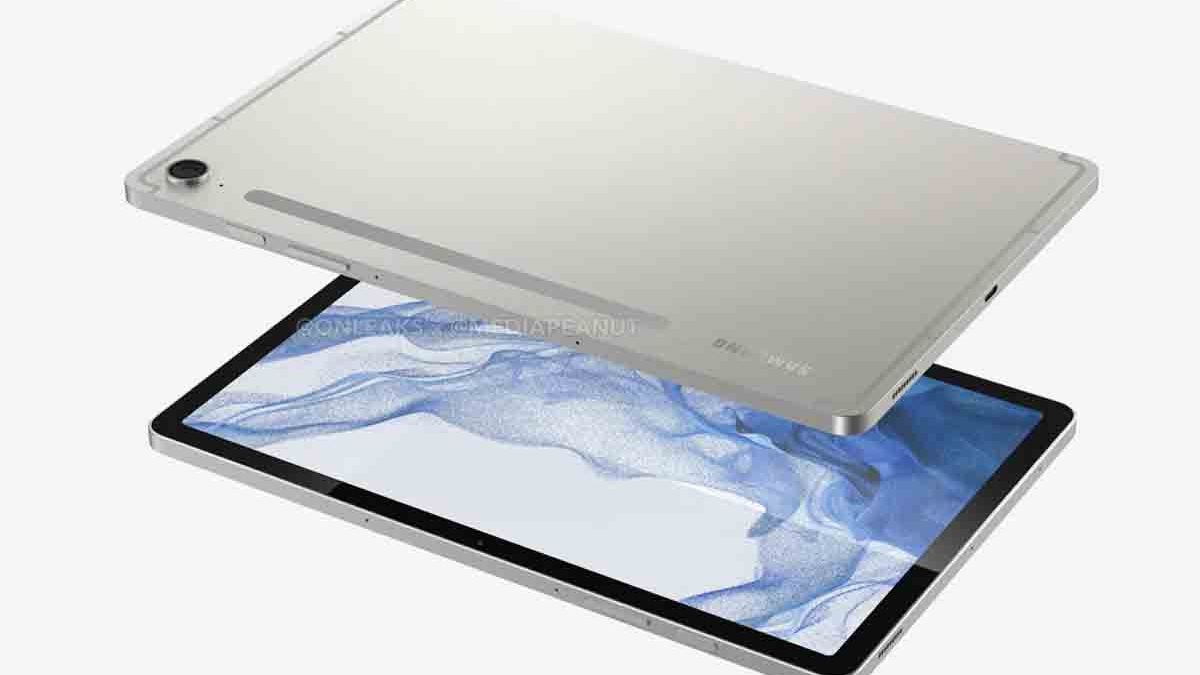 This is what Samsung Galaxy Tab S9 FE looks like: renders of 2 variants
