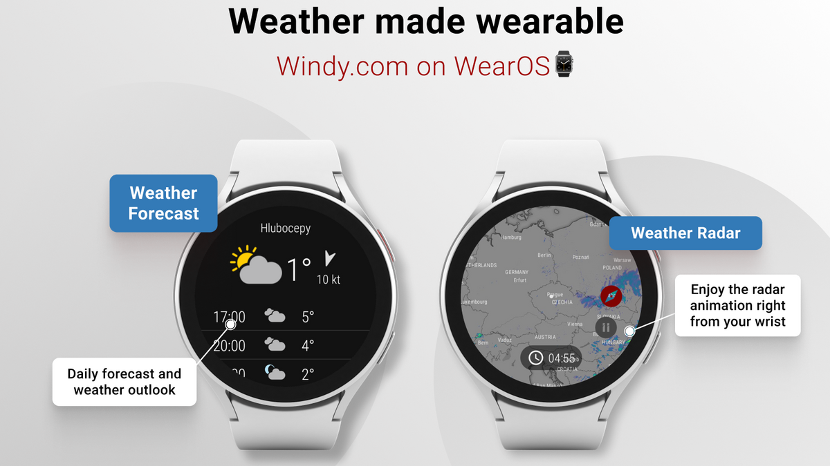 Windy app brings extension to Wear OS smartwatches