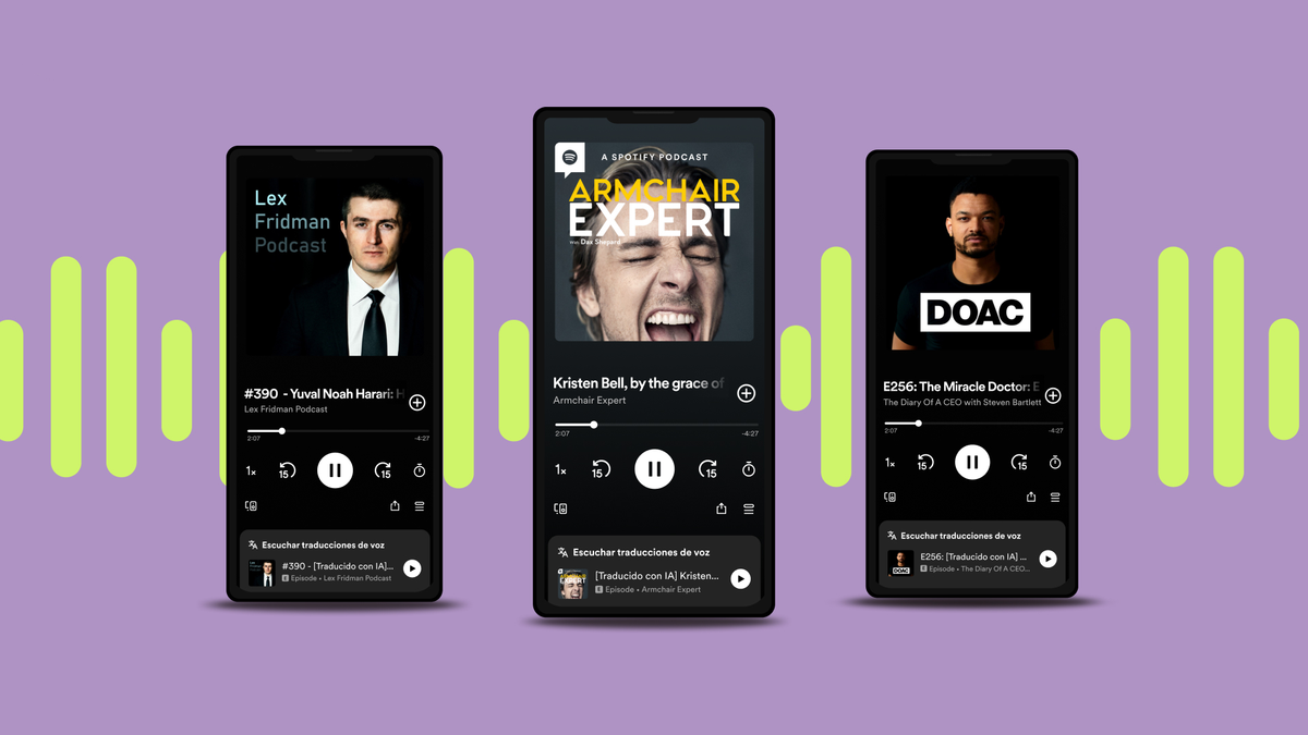 Spotify lanceert ‘spraakvertalingen’ voor podcasts