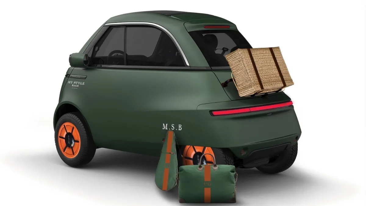 Milano Design Week 2026: la microcar personalizzata di Microlino e My Style Bags