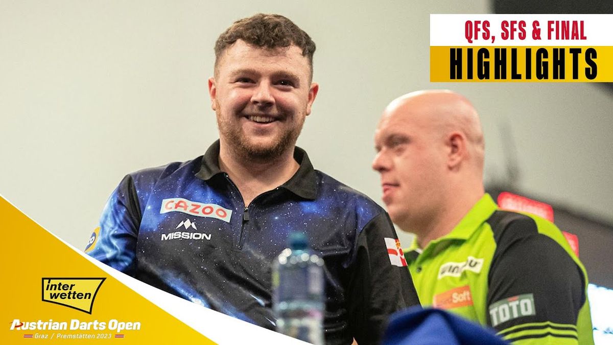 VIDEO Highlights of final session Austrian Darts Open including Rock's whitewash against Van