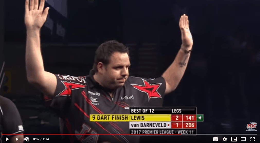 THROWBACK VIDEO Lewis hits memorable ninedart finish at Premier