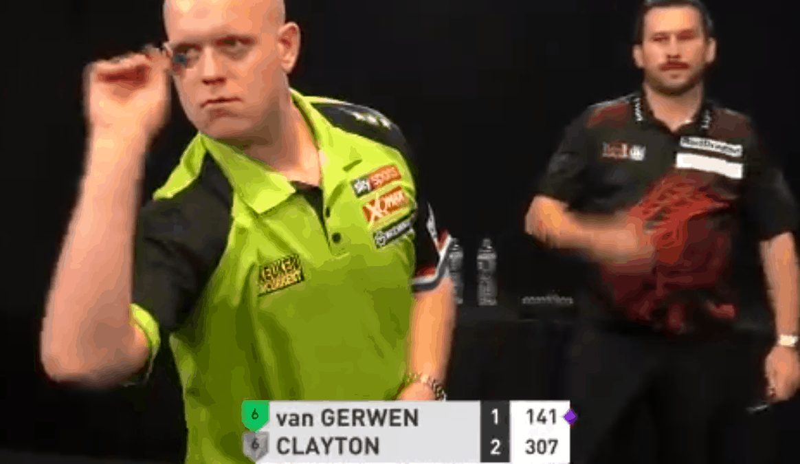 VIDEO Van Gerwen hits his first ninedart finish of the season