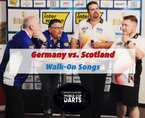 Gary Anderson and Peter Wright Compete in Walk-On Quiz Against Gabriel Clemens and Martin Schindler