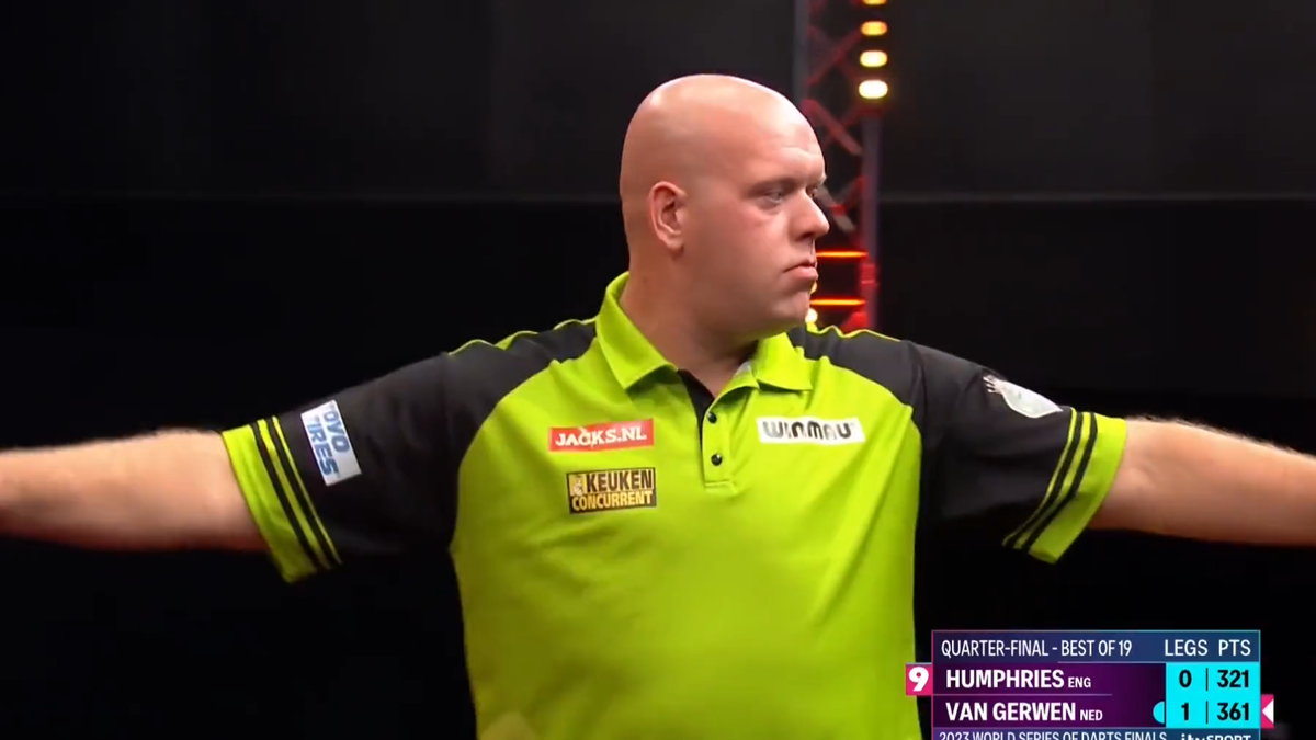VIDEO: Van Gerwen laat Nederlands publiek ontploffen met negendarter in
