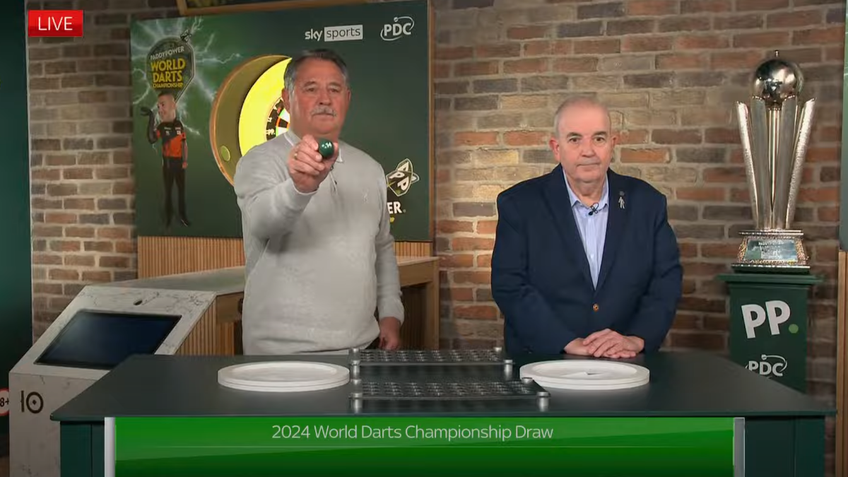 VIDEO Bekijk hier de loting voor het WK Darts 2024 terug