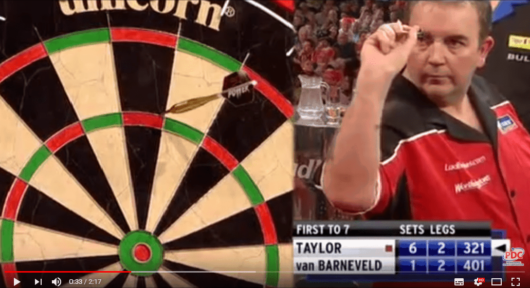 THROWBACK VIDEO: Taylor gooit hoogste gemiddelde ooit in WK-finale