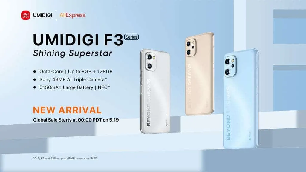 UMIDIGI F3 series launched today, starting at $129.99 - Gizchina.com