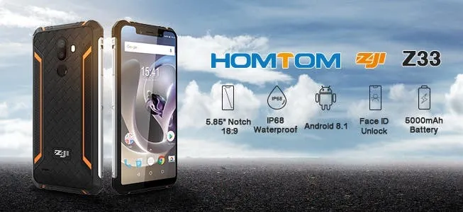 Homtom ZOJI Z33 Top Notched Rugged Phone Launched