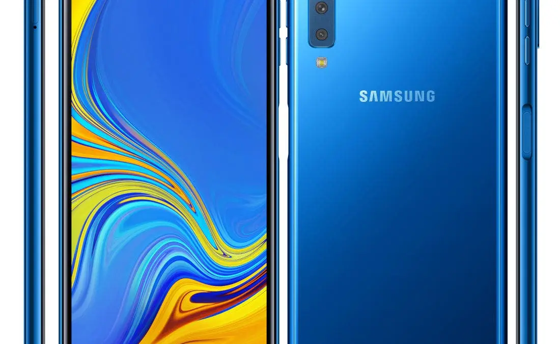 Samsung Galaxy A7 (2018) with side mounted fingerprint sensor