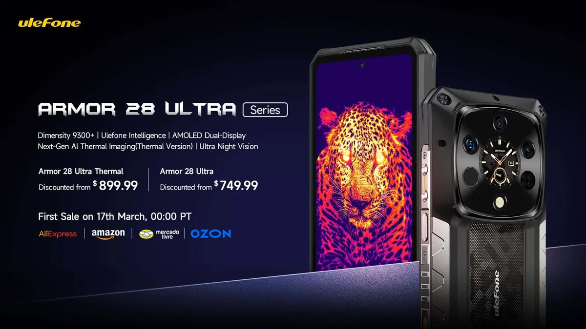Ulefone Armor 28 Ultla 非サーマルバージョン Ulefone Armor 28 Ultra Thermal Version 5G AI Rugged Phone