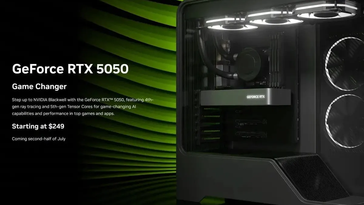 NVIDIA GeForce RTX 5050 Debuts With DLSS 4, Ray Tracing, and