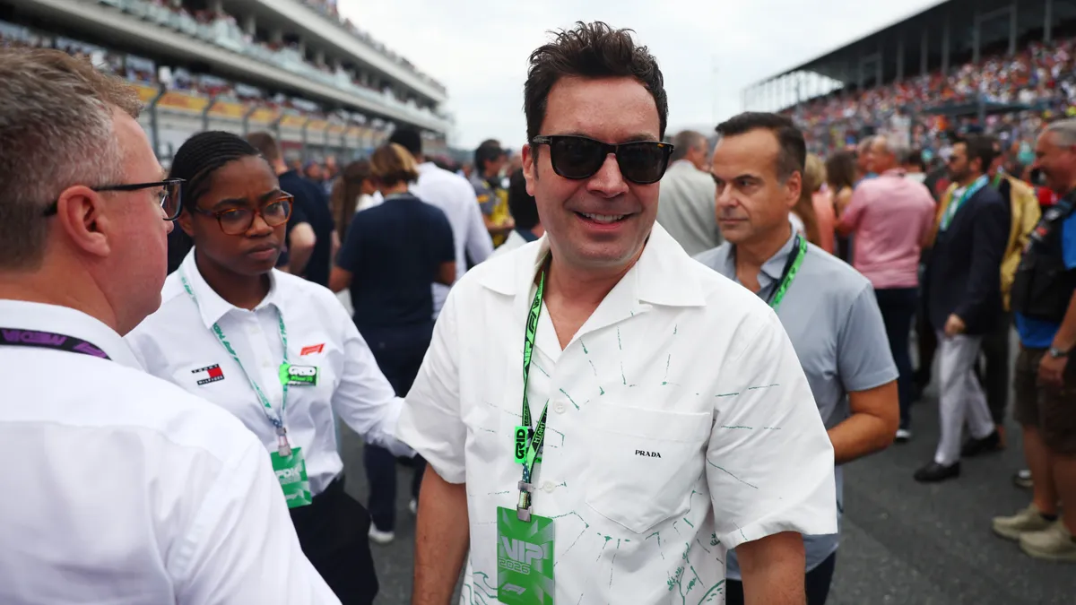 Jimmy Fallon reacts to viral Miami GP interview with Brundle