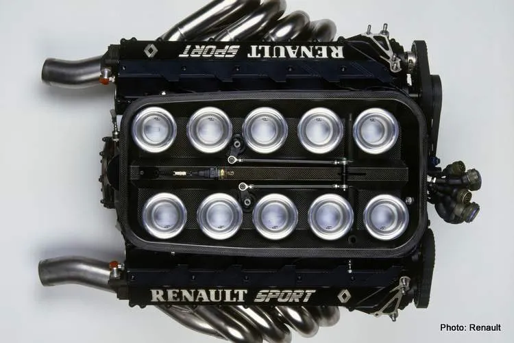 FIA 破損有 EXCEPTION V10 RENAULT F1 RS9 1/5 エンジン ルノー
