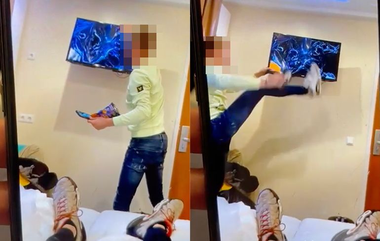 Jongen denkt dat Sightseeing Amsterdam hetzelfde is als hotelkamer slopen
