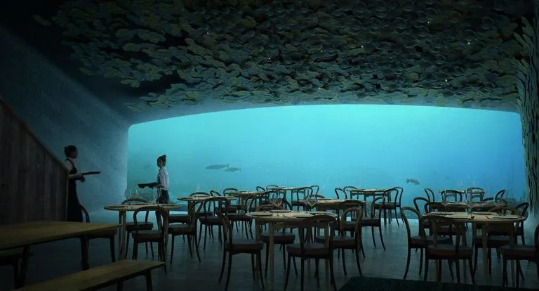 Under er en restaurant i Norge hvor du kan spise under vann