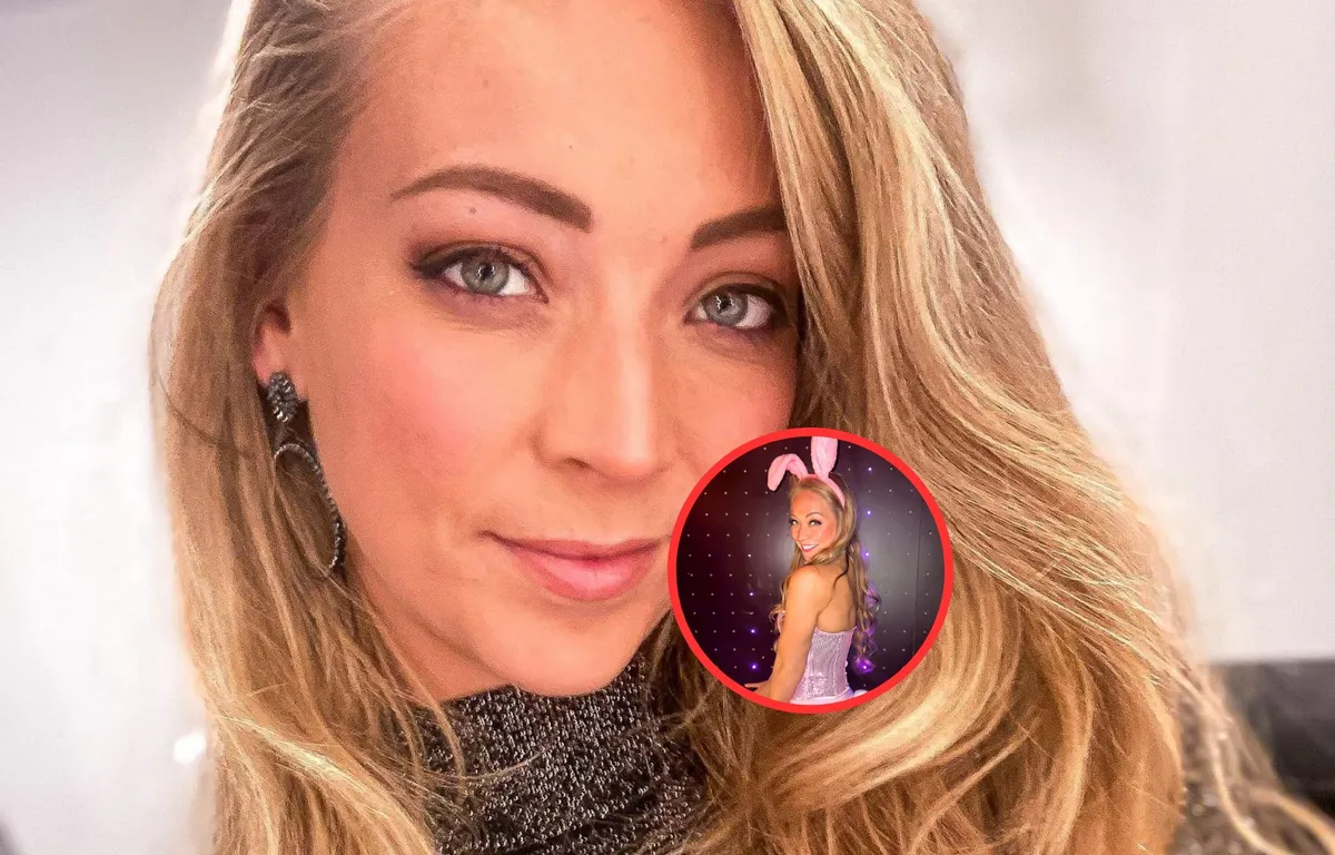 Foto: VI-barvrouw Ashley Zaat hijst zich in pikant bunny-pakje