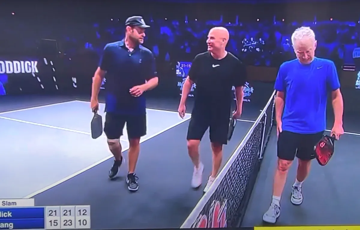 Andre Agassi and Andy Roddick win 1m Pickleball Slam with victory over