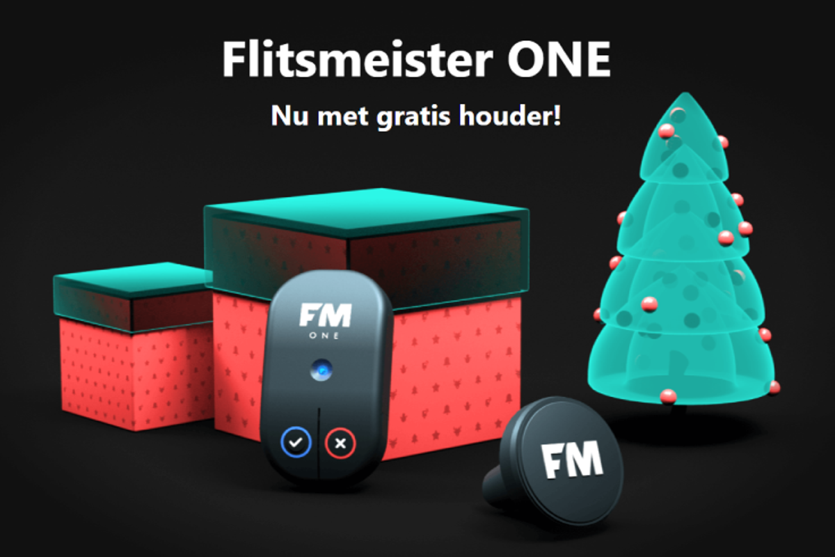 Aanbieding: Flitsmeister ONE tijdelijk met gratis houder voor 49,95 euro