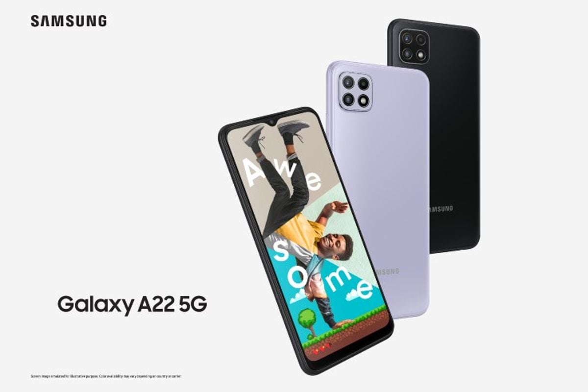 Samsung Galaxy A22 5G officieel: betaalbare 5G-telefoon met grote accu