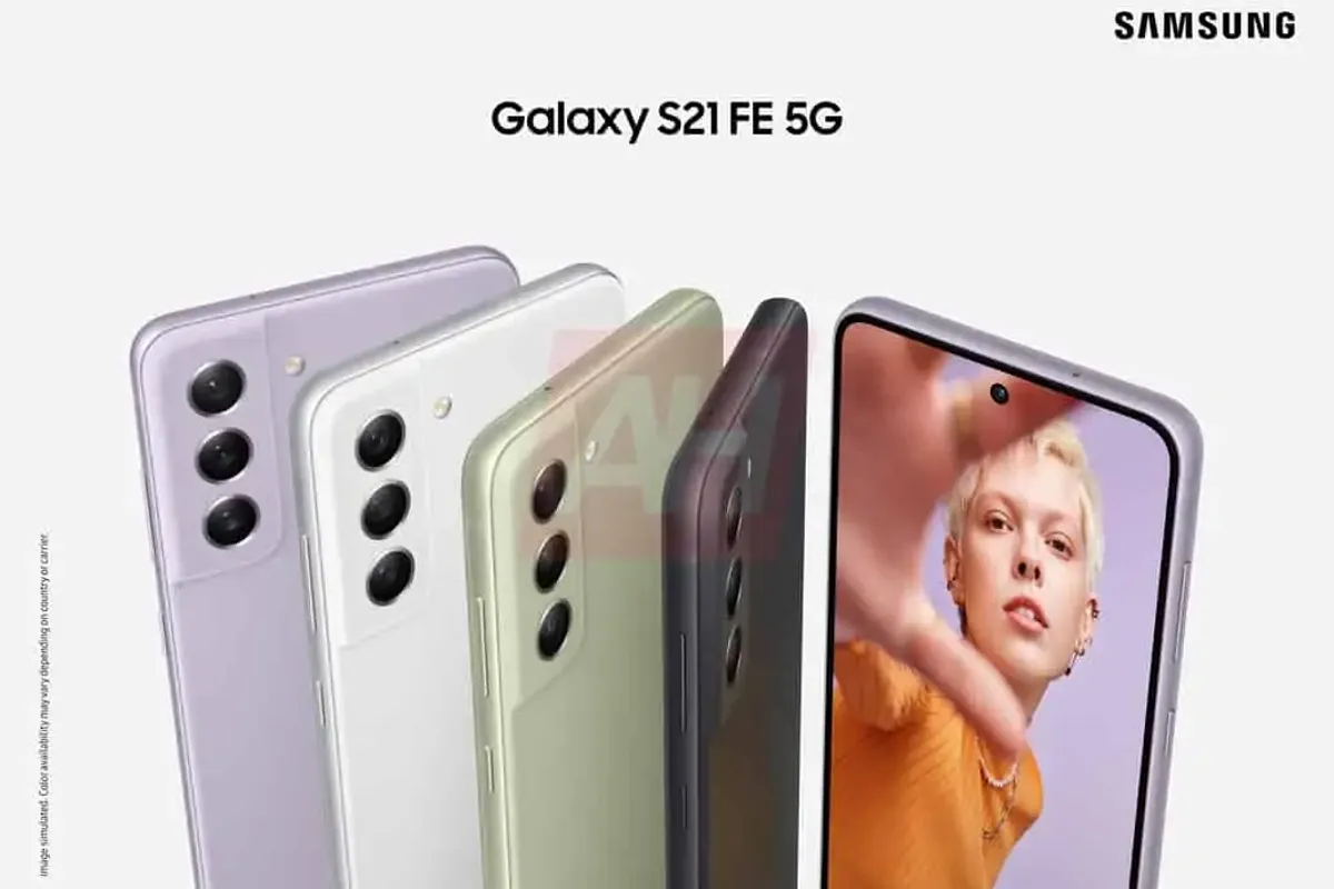 'Samsung Galaxy S21 FE in vier kleuren te zien op persafbeeldingen'