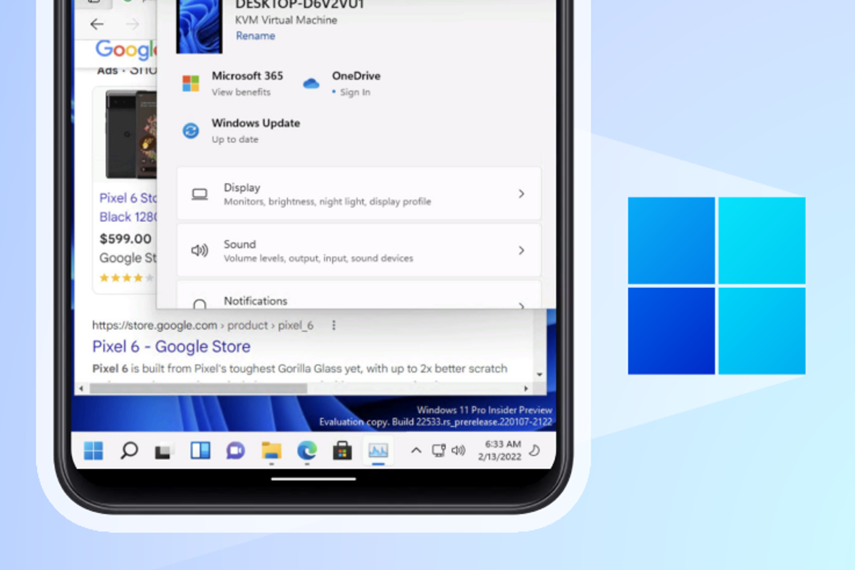 Ontwikkelaar laat Windows 11 draaien op zijn Pixel 6 dankzij Android 13