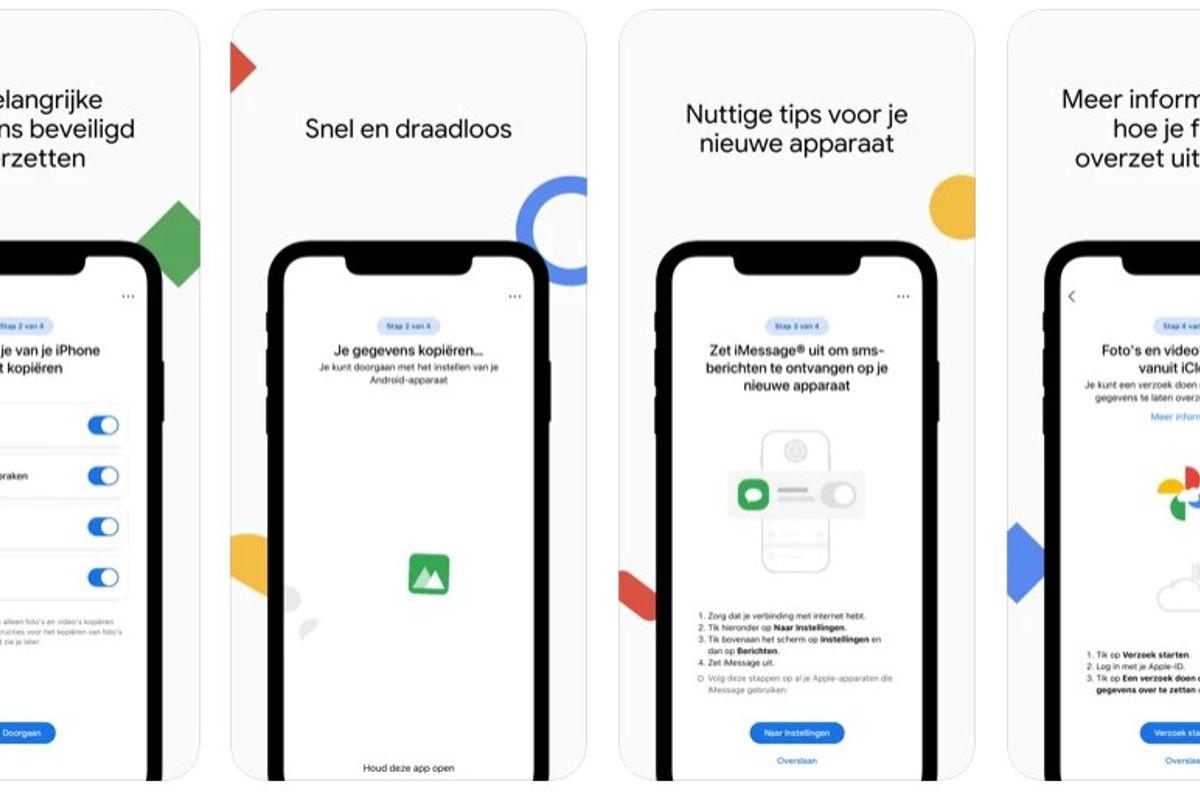Met Googles nieuwe iOS-app stap je makkelijker over naar Android