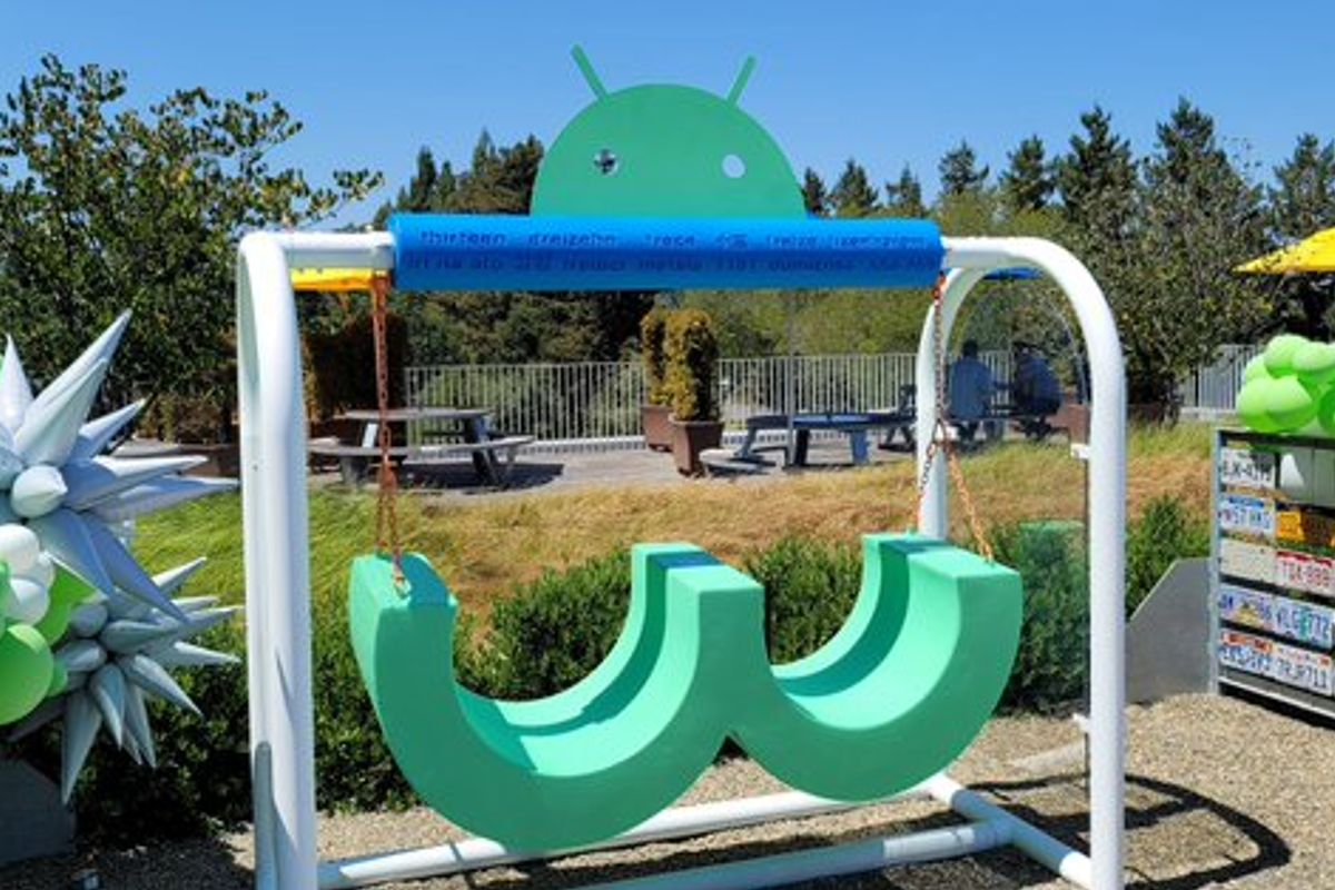 Dit is het officiële Android 13 standbeeld, of is het een schommel