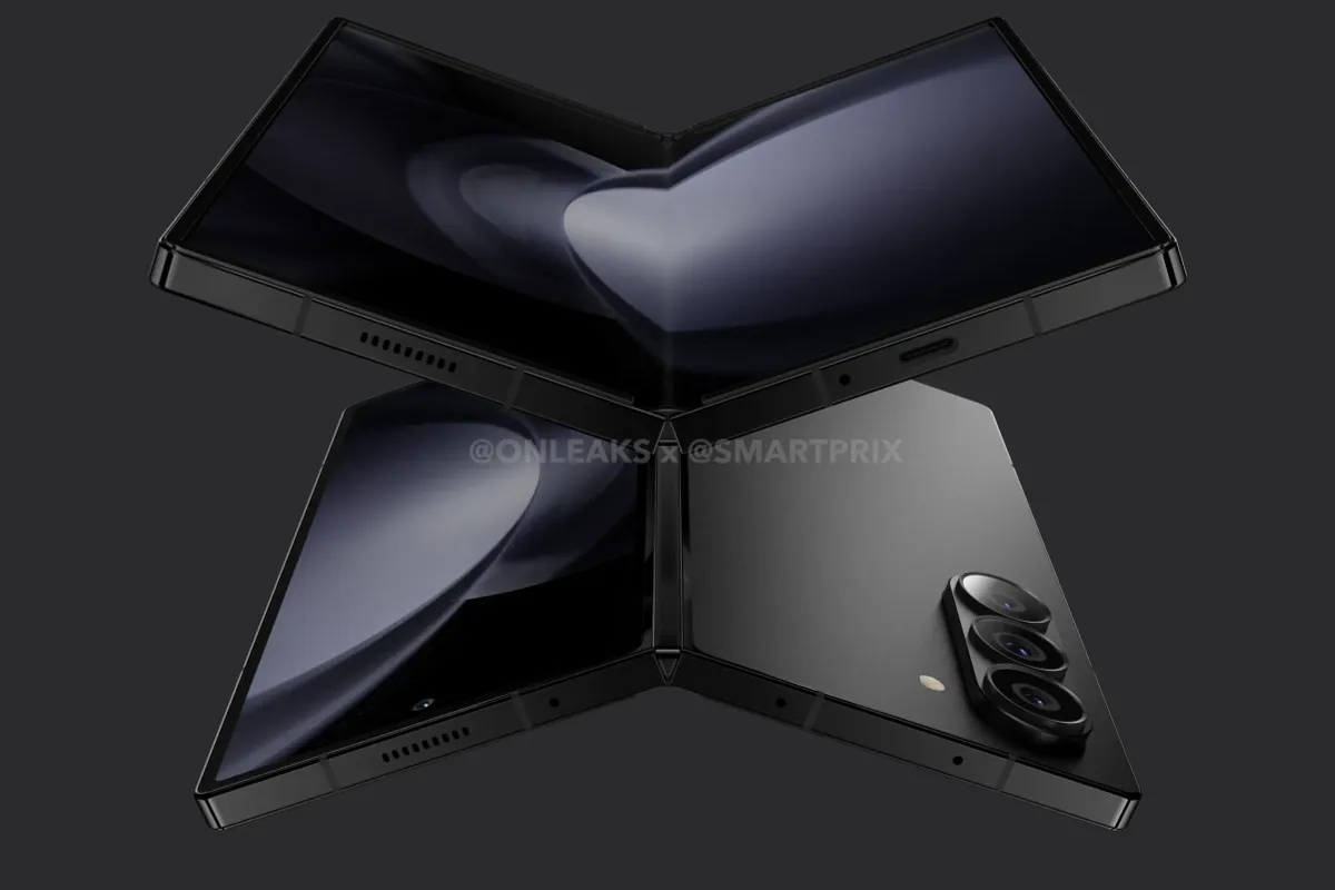 Dummy Samsung Galaxy Z Fold 6 toont zichtbare vouw