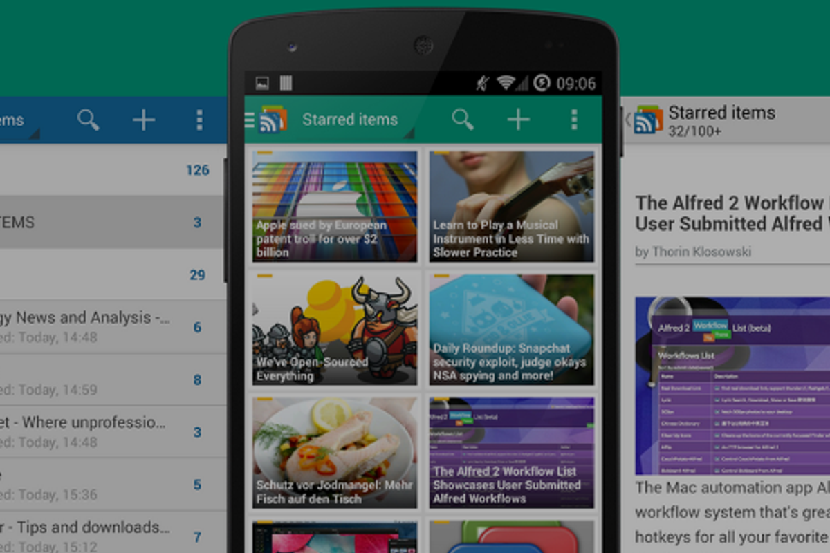 gReader: nieuws en RSS-feeds in Android 5.0-stijl