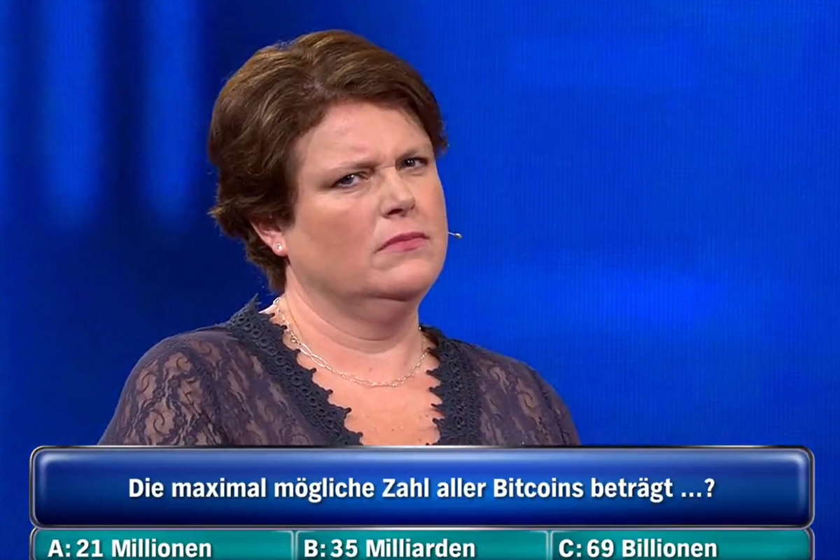 Vraag over bitcoin in Duitse populaire quizshow