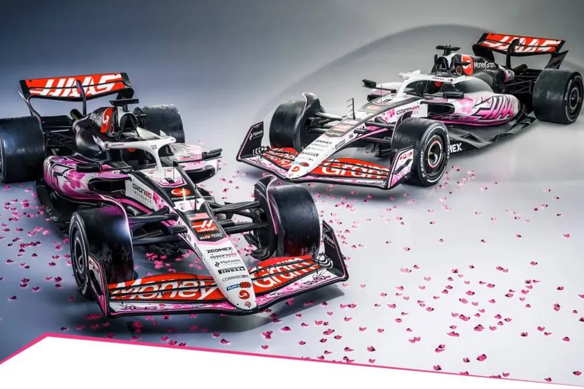 Haas onthult fleurige Sakura-livery voor de Grand Prix van Japan